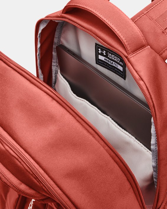 UA Hustle Pro Backpack, Orange, pdpMainDesktop image number 3